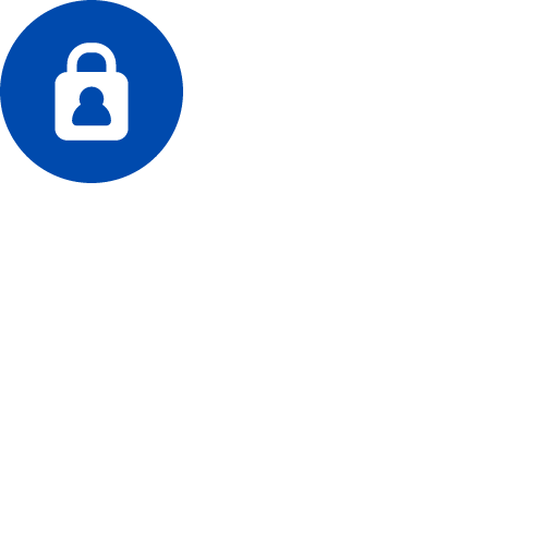 Lock on a blue background