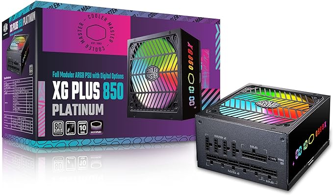 Cooler Master XG850 Plus Platinum ARGB Fully Modular